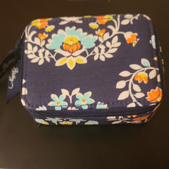Vera Bradley Handbags - Vera Bradley Navy Floral Medication/pill Case